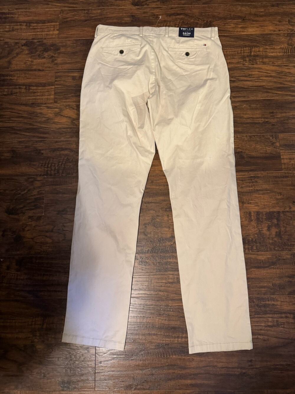 Tommy Hilfiger Pants Mens 34x34 Khaki Beige TH Flex Straight Stretch Chino